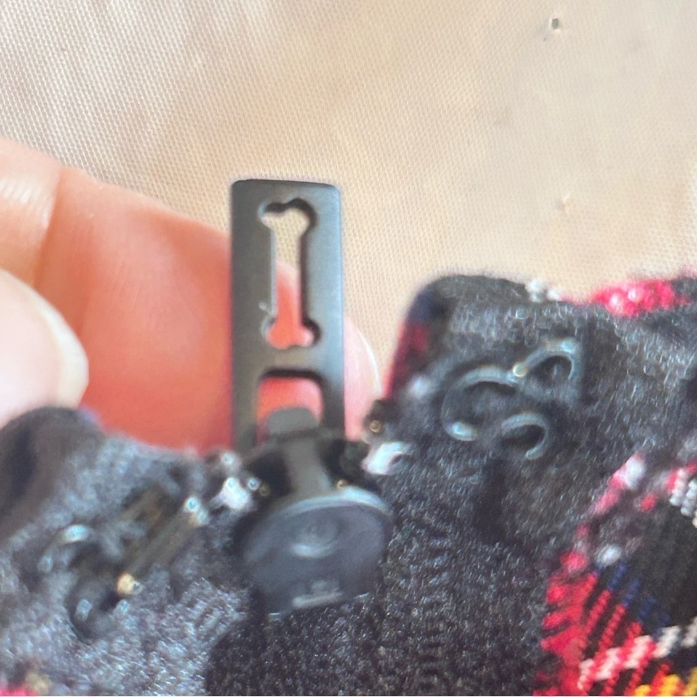 Royal Bones Y2K 90s Mini Pleated Red Tartan Plaid Skirt L Academia Punk Goth - Picture 8 of 14